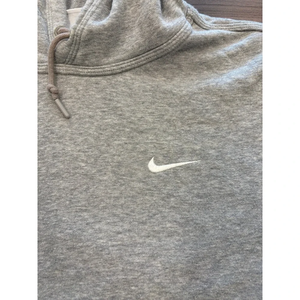Nike Hoodie men's Large Gray Pullover Sweatshirt Swoosh‎ Fleece